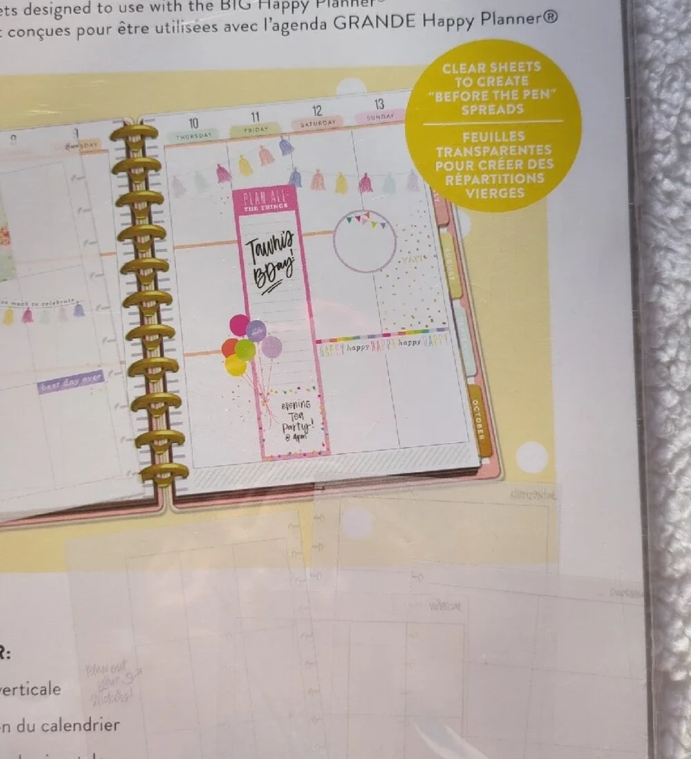 The Happy Planner Sticker Planning Guides - Clear Sheets To Create Your Planner